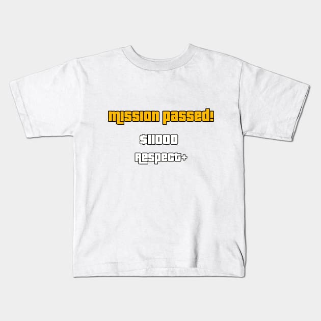 gtasamissionpassed Kids T-Shirt by PjesusArt